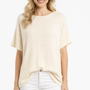 Blusón Holgado Corrugado para Mujer – Paquete de 12 Piezas | Unitalla | Colores Surtidos