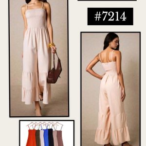 Enterizo de Tirantes para Mujer Modelo 7214 – Colores Surtidos | Unitalla Paquete de 12pz