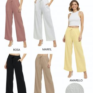 Pantalón Stretch Corrugado para Mujer Modelo P96242 – Colores Surtidos | Tallas CH/M y G/XG Paquete de 12pz
