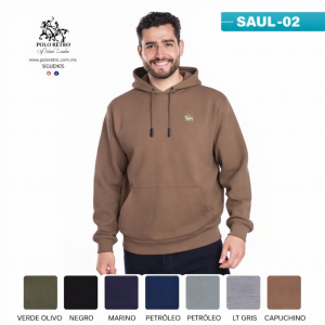 Sudadera Caballero con Gorro CH/M/G/XL – Paquete 12pz | Colores Surtidos Casual