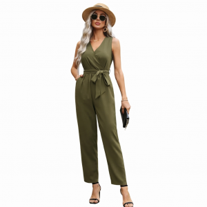 Enterizo / Jumpsuit Largo para Mujer con Cinturón – Paquete de 12 Piezas | Tallas CH/M y G/XG | Colores Surtidos