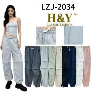 Pantalón Cargo Jogger para Mujer Modelo LZJ-2034 – Colores Surtidos | Unitalla Paquete de 12pz