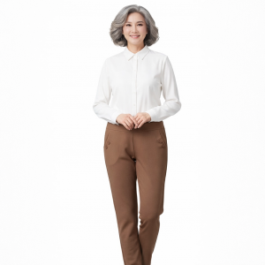 Pantalón Stretch Recto con Botones para Mujer Modelo 6032 – Colores Surtidos | Unitalla Paquete de 12pz