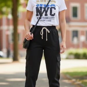 Conjunto Playera + Pantalón Cargo para Mujer – Colores Surtidos | Unitalla Paquete de 12pz